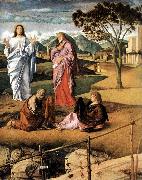 BELLINI, Giovanni Transfiguration of Christ (detail)  ytt oil painting